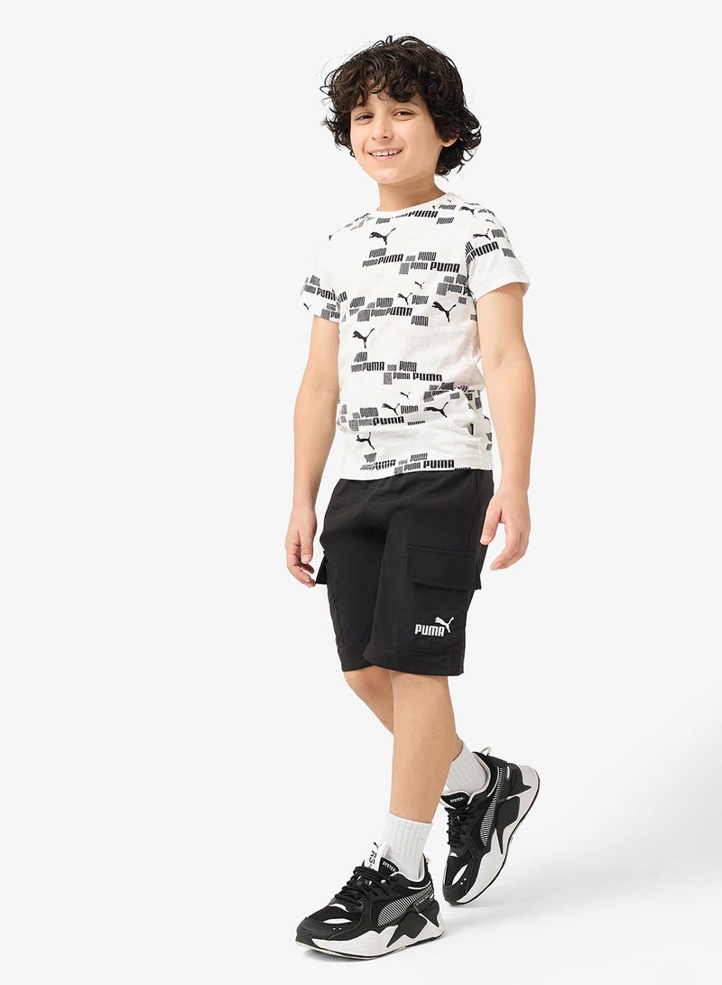 PUMA Youth Essential No. 1 Logo Woven Cargo Shorts - Image 4